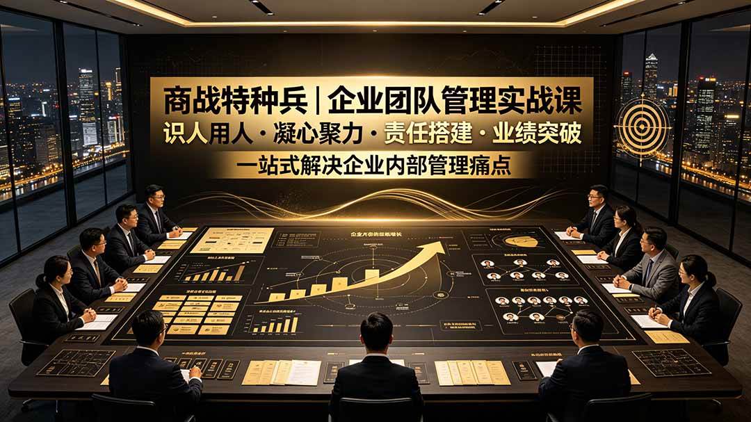 图片[1]-（19534期）商战特种兵｜企业团队管理实战课：识人用人｜凝心聚力｜责任搭建｜业绩突破，一站式解决企业内部管理痛点