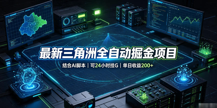*三角洲全自动掘金项目，结合AI脚本，可24小时挂G，单日收益200+【揭秘】