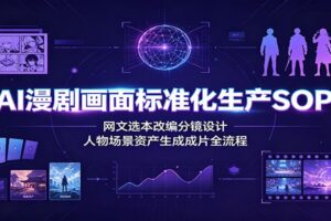 AI漫剧画面标准化生产SOP：网文选本改编分镜设计，人物场景资产生成成片全流程-麦资源网