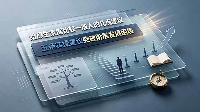 图片[1]-（19194期）付费文章：给原生家庭比较一般人的几点建议，五条实操建议突破阶层发展困境
