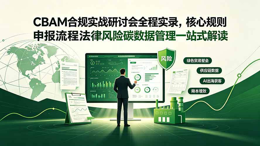 图片[1]-（19235期）CBAM合规实战研讨会全程实录，核心规则申报流程法律风险碳数据管理一站式解读