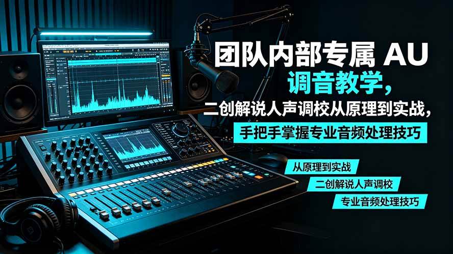 图片[1]-（19517期）某大佬团队内部专属 AU 调音教学，二创解说人声调校从原理到实战，手把手掌握专业音频处理技巧