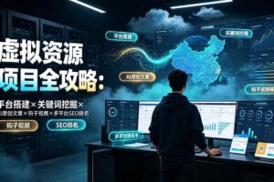 （19322期）虚拟资源项目全攻略：平台搭建×关键词挖掘×AI原创文章×钩子视频×多平台SEO排名-麦资源网