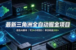 最新三角洲全自动掘金项目，结合AI脚本，可24小时挂G，单日收益200+【揭秘】-麦资源网