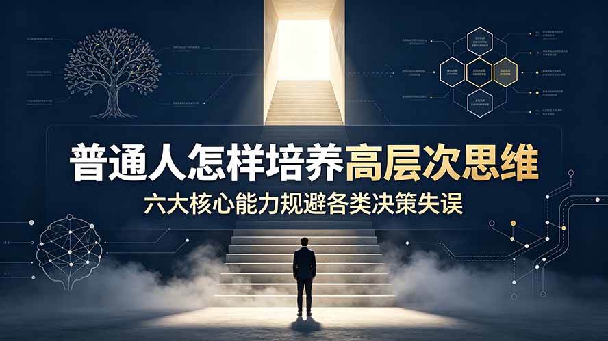 图片[1]-（19479期）付费文章：普通人怎样培养高层次思维，六大核心能力规避各类决策失误