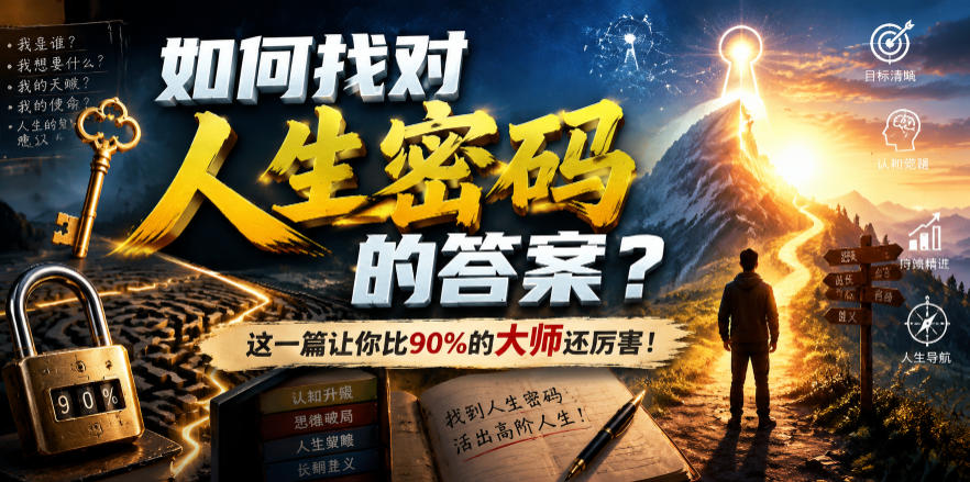 付费文章：如何找对人生密码的*？这一篇让你比90%的大师还厉害！