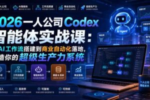 2026一人公司Codex智能体实战课：从AI工作流搭建到商业自动化落地，打造你的超级生产力系统-麦资源网