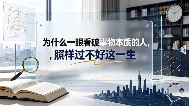 图片[1]-（19165期）付费文章：为什么一眼看破事物本质的人，照样过不好这一生
