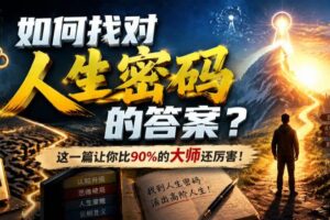 （19601期）付费文章：如何找对人生密码的答案？这一篇让你比90%的大师还厉害！-麦资源网