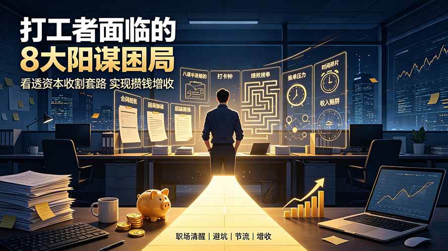 图片[1]-（19448期）付费文章：打工者面临的8大阳谋困局，看透资本收割套路实现攒钱增收