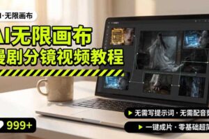 AI无限画布制作爆款漫剧分镜视频搭建教程,无需写脚本,无需制作音频,一键制作超简单-麦资源网