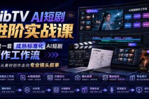 LibTV AI短剧进阶实战课，搭建一套成熟标准化AI短剧制作工作流，带你从素材创作走向专业镜头叙事-麦资源网