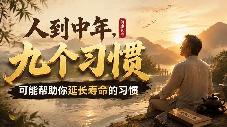 图片[1]-（19707期）付费文章：人到中年，九个可能帮助你延长寿命的习惯
