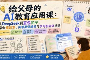 （19890期）给父母的AI教育应用课：从DeepSeek到豆包扣子，学会错题本、阅读英语辅导与学习智能体搭建-麦资源网