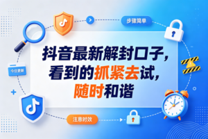 （20015期）抖音最新jf口子，看到的抓紧去试，以免和谐-麦资源网