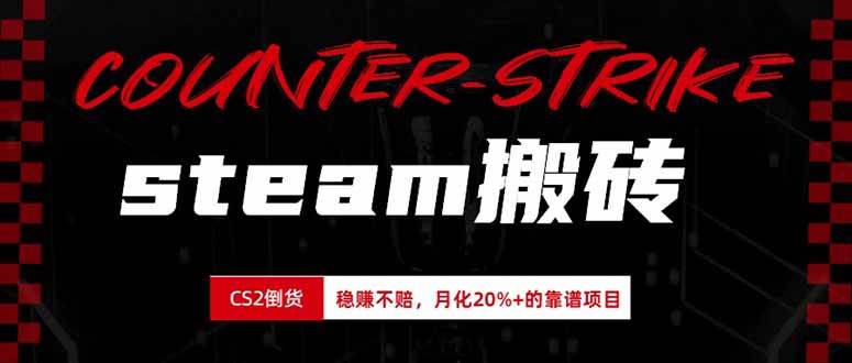 图片[1]-（19918期）steam搬砖，倒卖cs2饰品，达到月化20%+的收益，真正的靠谱可落地长期项目
