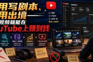 不用写剧本、不用出境——靠看视频就能在YouTube上賺到钱【原创双语字幕】-麦资源网