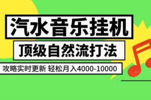 汽水音乐挂G项目，顶级自然流打法，攻略实时更新，轻松月入4k-1W，独家技术【揭秘】-麦资源网