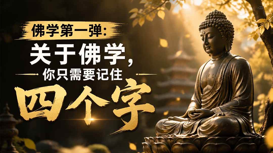图片[1]-（19728期）付费文章：佛学第一弹:关于佛学，你只需要记住四个字