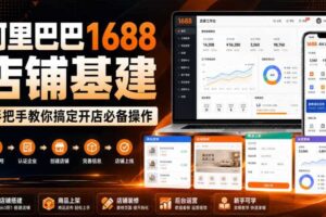 阿里巴巴1688店铺基建，手把手教你搞定开店必备操作（更新8月）-麦资源网