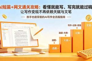 （19655期）AI短篇+网文通关攻略-更新：看懂就能写、写完就能过稿，让写作变现不再依赖天赋与文笔-麦资源网