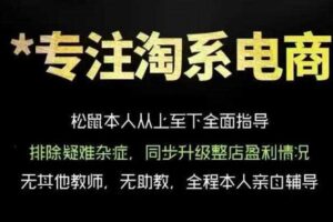 松鼠会电商VIP课程，从基础布局到高阶优化，助你掌握淘宝运营逻辑，提升店铺流量与转化（更新0809）-麦资源网