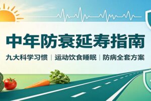 中年防衰延寿指南：九大科学习惯，运动饮食睡眠防病全套方案-麦资源网