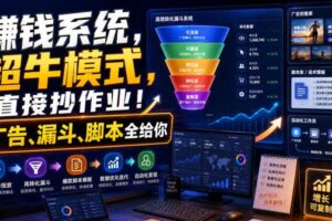 賺钱系统，超牛模式，直接抄作业！广告、漏斗、脚本全给你【原创双语字幕】-麦资源网