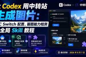 （19777期）让 Codex 用中转站生成图片：CC Switch 配置、画图能力检测与全局 Skill 教程-麦资源网