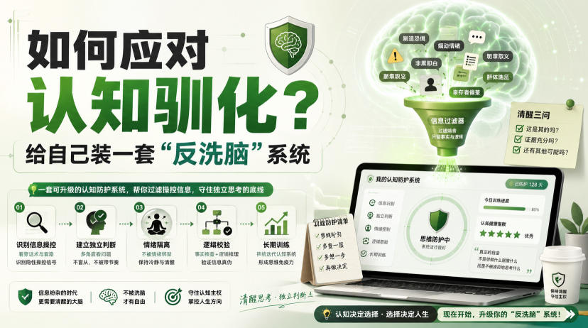 付费文章：如何应对认知驯化？给自己装一套“反*”系统