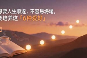 （19638期）付费文章：想要人生顺遂，不容易坍塌，要培养这6种爱好-麦资源网