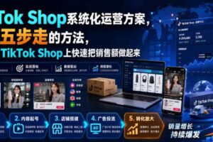 TikTok Shop系统化运营方案，一套五步走的方法，帮你在TikTok Shop上快速把销售额做起来【原创双语字幕】-麦资源网