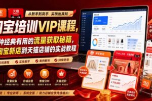 淘宝培训VIP课程，各种经典有用的流量获取秘籍，从淘宝新店到天猫店铺的实战教程（更新08月20日）-麦资源网